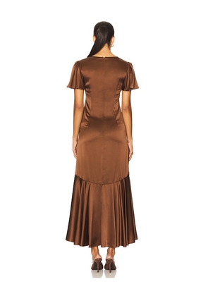 Cinq a Sept Kordyn Dress in Brown. Size 00. Also in 4, 0, 2.