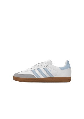 adidas Originals Kids Samba Og in White, Baby Blue. Size 11. Also in 12, 13.