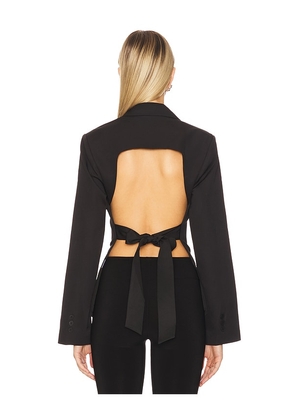 ALL THE WAYS Valerie Open Back Blazer in Black. Size XS. Also in S, XXS.