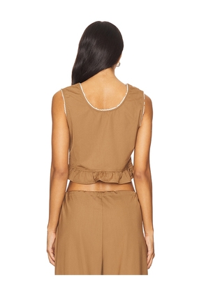 Amelie Teje Costera Top in Tan. Size M. Also in XS, L.