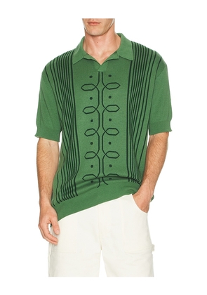 Bound Andreas Knit Polo in Green. Size M. Also in L.