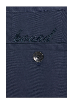 Bound Pleat Smart Canvas Shorts in Navy. Size M. Also in L.