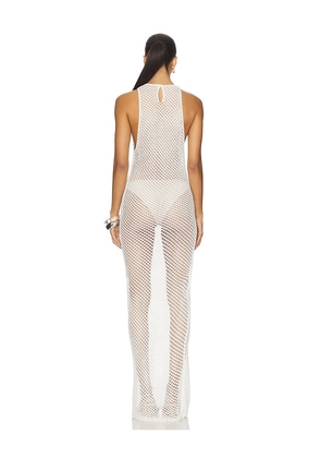 EAVES Mallie Maxi Dress in Ivory. Size L. Also in M, S, XL.