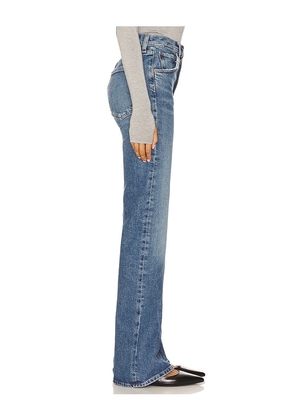 AGOLDE Mid Rise Kick Boot Jeans in Blue. Size 24. Also in 23, 25, 26, 27, 28, 29, 32, 33.