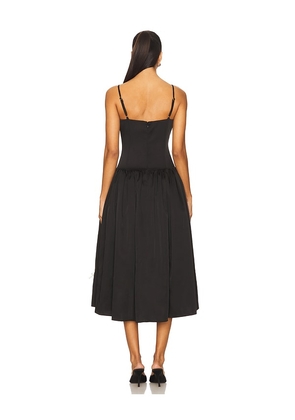 ELLIATT Ursula Midi Dress in Black. Size M. Also in S, XS, L, XL.