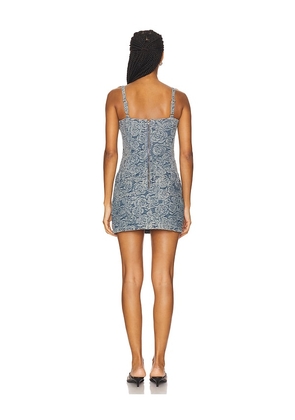 Amanda Uprichard Lupita Skort Romper in Blue. Size M. Also in L, S, XS.