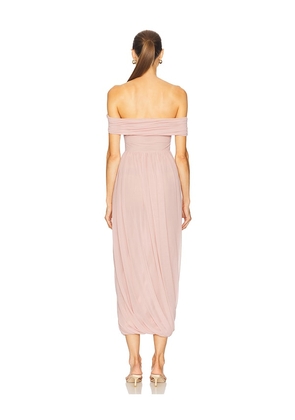 Camila Coelho Leopoldina Midi Dress in Pink. Size M. Also in S, XS, L, XL.