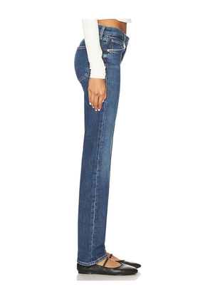 AGOLDE Low Rise Slim Jeans in Denim-Medium. Size 24. Also in 23, 25, 26, 27, 28, 29, 30.