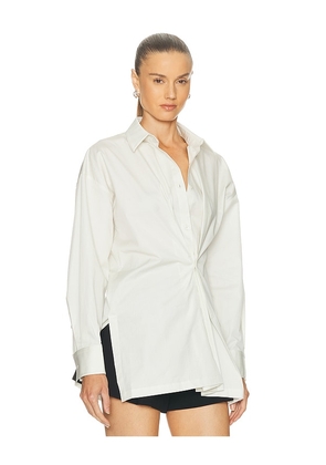 EAVES Lo Reworked Shirt in White. Size M. Also in S, XS, XXS.