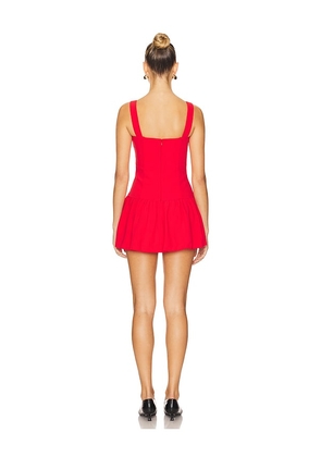 Amanda Uprichard Katina Skort Romper in Red. Size M. Also in L, S, XL, XS.