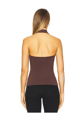 ALL THE WAYS Alba Top in Brown. Size M. Also in XS, S, L.