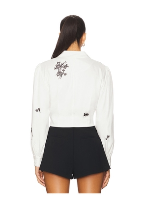 Cinq a Sept Wildflower Whimsy Marin Top in Ivory. Size M. Also in XS.