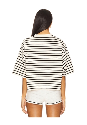 ANINE BING Myers Cropped Tee in Black. Size L. Also in XS.