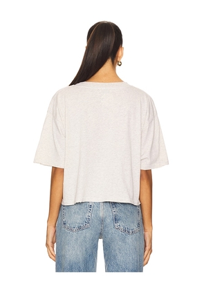 ANINE BING Johnny Cropped Tee in Grey. Size L. Also in M.