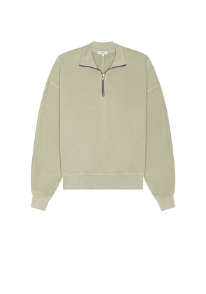 AGOLDE Idris Quarter Zip in Grey. Size S. Also in M, XL/1X.