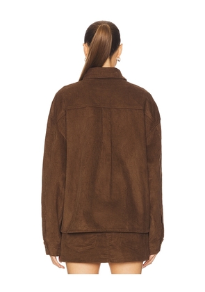 EB Denim Daniele Shirt Jacket in Brown. Size M. Also in L, S, XS.