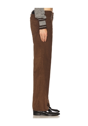 EB Denim Low Rise Baggy Jean in Brown. Size 24. Also in 26, 27, 28, 30.