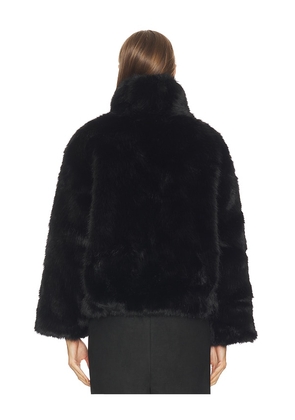 Bardot Renata Faux Fur Jumper in Black. Size 2. Also in 4, 6, 8.