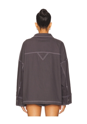 BY.DYLN Brixton Jacket in Blue. Size M. Also in L, S, XL, XS.