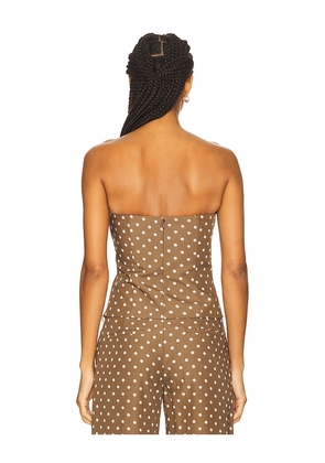 Amanda Uprichard x REVOLVE Soho Top in Brown. Size M. Also in L, S, XS.