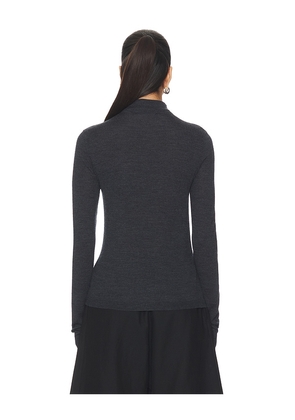 EAVES Cosette Knit Mockneck in Charcoal. Size M. Also in L, S, XL, XS, XXS.