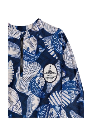 Agua Bendita Noah Sereia Swim Shirt in Navy. Size 4. Also in 6.