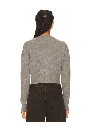 Autumn Cashmere Cropped Cardigan in Grey. Size L. Also in XS, S, M.