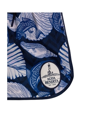 Agua Bendita Tiago Sereia Swim Short in Navy. Size 4. Also in 6.