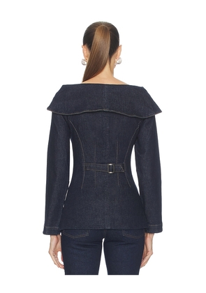 ALIGNE Denim Blazer in Blue. Size 2. Also in 4, 0, 6.