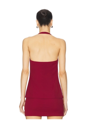 ALL THE WAYS Natalyna Vest in Burgundy. Size M. Also in XS, XXS, S.