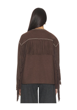 BLANKNYC Fringe Jacket in Brown. Size M. Also in L, S, XS.