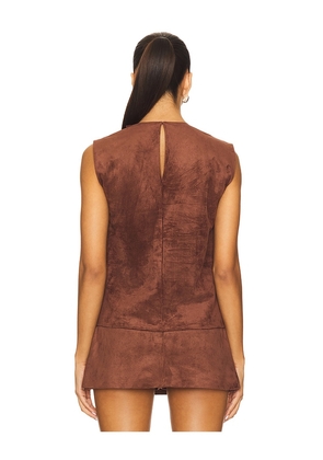 Amanda Uprichard x REVOLVE Freya Suede Top in Chocolate. Size M. Also in L, S, XL, XS.
