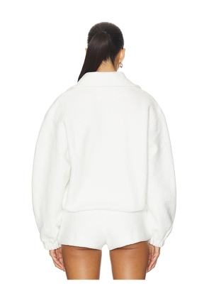 Amanda Uprichard Como Bomber Jacket in Ivory. Size M. Also in L, S, XS.