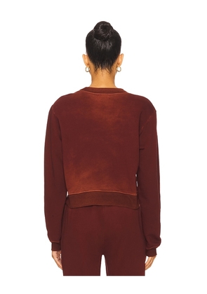 COTTON CITIZEN Roma Crew Sweatshirt in Red. Size M. Also in XS, S, L.