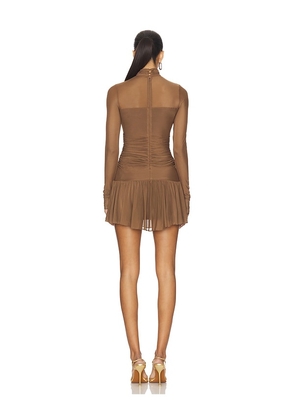 Amanda Uprichard Rumi Dress in Brown. Size M. Also in S, XL, XS.