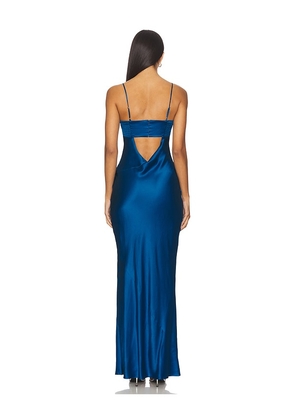Amanda Uprichard Janeiro Maxi Dress in Blue. Size M. Also in L, S, XL, XS.