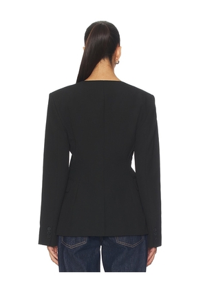 EAVES Keki Collarless Blazer in Black. Size M. Also in XXS, XS, S, XL.