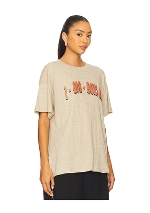 Boys Lie 1-800-manhunt Heather Bf Tshirt in Tan. Size S/M. Also in L/XL.