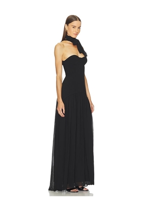 Camila Coelho Evangelina Gown in Black. Size M. Also in S, L, XL.