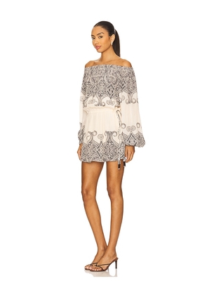 HEMANT AND NANDITA Slip On Mini Dress in Neutral. Size S. Also in L.