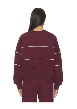 Beyond Yoga Luxe Fleece Piper Oversized Sweatshirt in Burgundy. Size L. Also in XS, S, M.