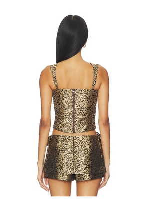 Amanda Uprichard x REVOLVE Ceronne Top in Brown. Size M. Also in L, S, XL, XS.