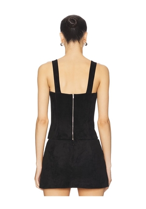 Amanda Uprichard x REVOLVE Nia Suede Top in Black. Size M. Also in L, S, XS.