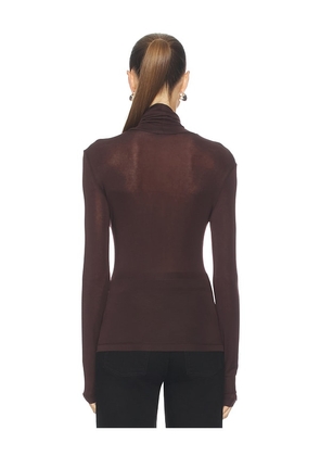 AGOLDE Pascale Turtleneck in Brown. Size M. Also in L, XL.