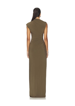 EAVES Auda Gown in Olive. Size M. Also in XS, XXS, S, L, XL.