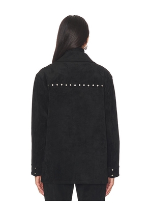 Amanda Uprichard Nirvana Suede Jacket in Black. Size L. Also in M, S.