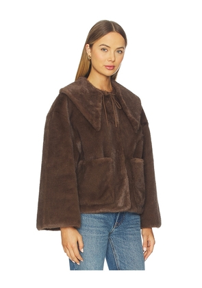 By Malene Birger Jacquie Fake Fur Jacket in Brown. Size 36. Also in 34, 38, 40.