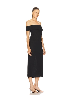 Camila Coelho Emmaline Midi Dress in Black. Size M. Also in XS, XXS, S, L, XL.