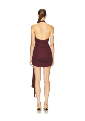 Camila Coelho Ashton Mini Dress in Burgundy. Size M. Also in XS, XXS, S, L, XL.