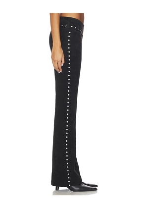 Amanda Uprichard Regency Suede Pants in Black. Size M. Also in L, S, XS.